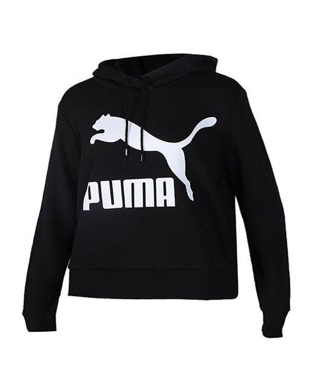 PUMA Black (Wmns) Classics Logo Hoody Knitting Pullover Fleece
