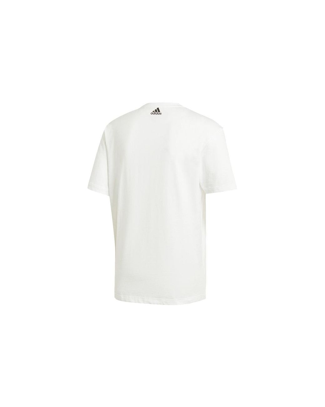Adidas White 3 Cats Graphic Loose Sports Round Neck Cartoon Printing Short Sleeve for men