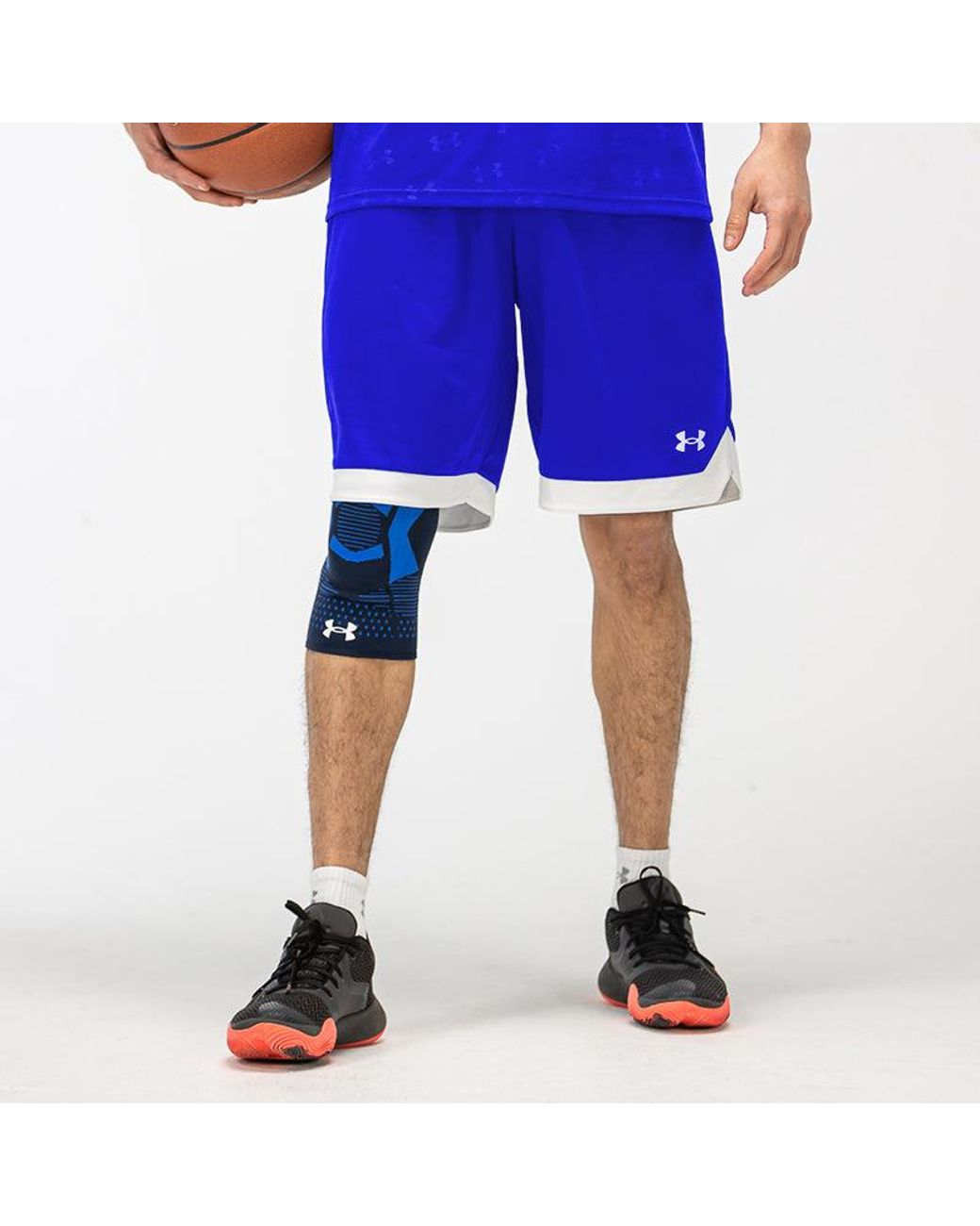 Under Armour Blue Project Rock Iron Paradise Mesh Shorts for men