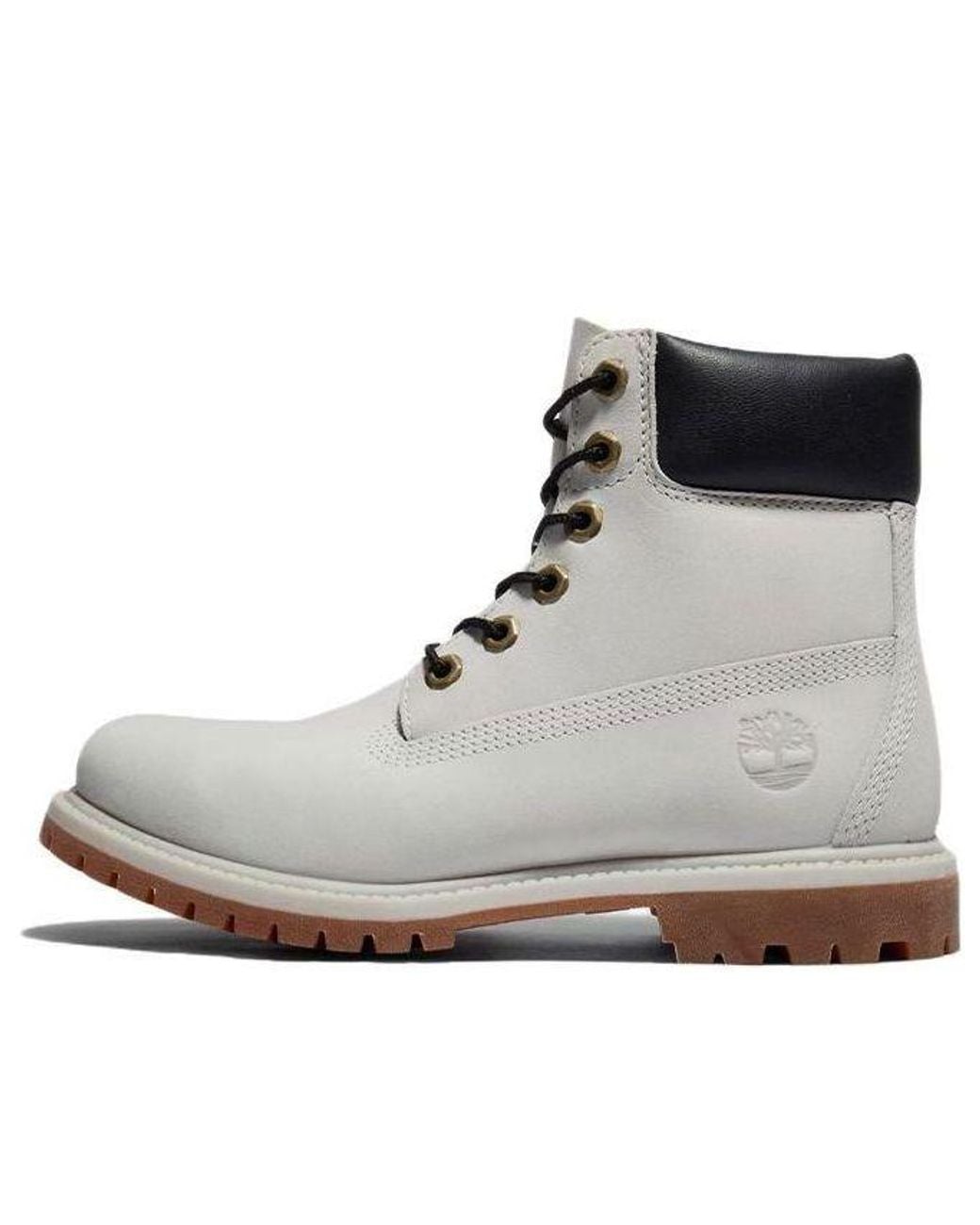 Timberland Black (Wmns) Premium 6 Inch Waterproof Boots 'Light Nubuck'