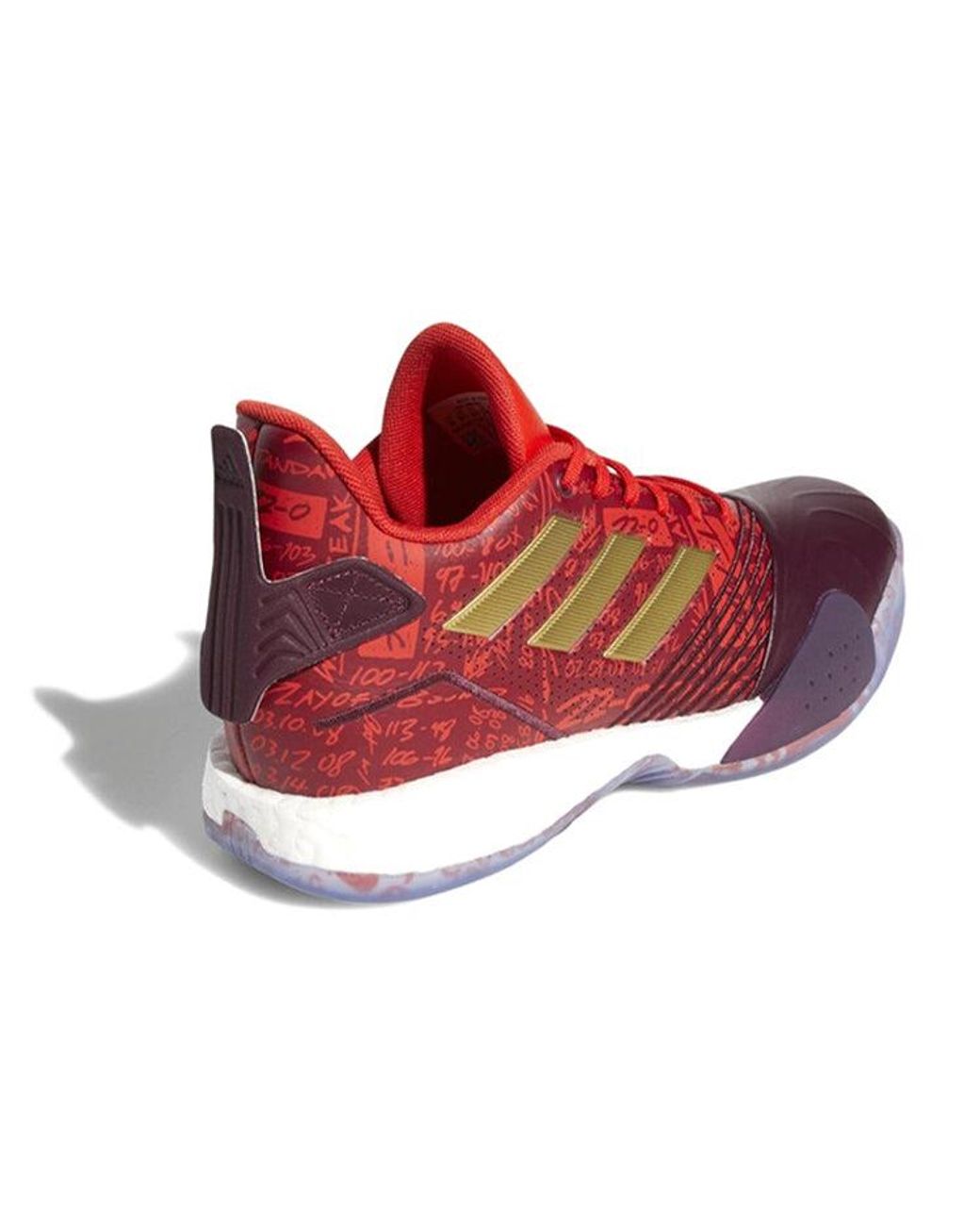 Adidas Red T-Mac Millenium 'Stat Lines' for men