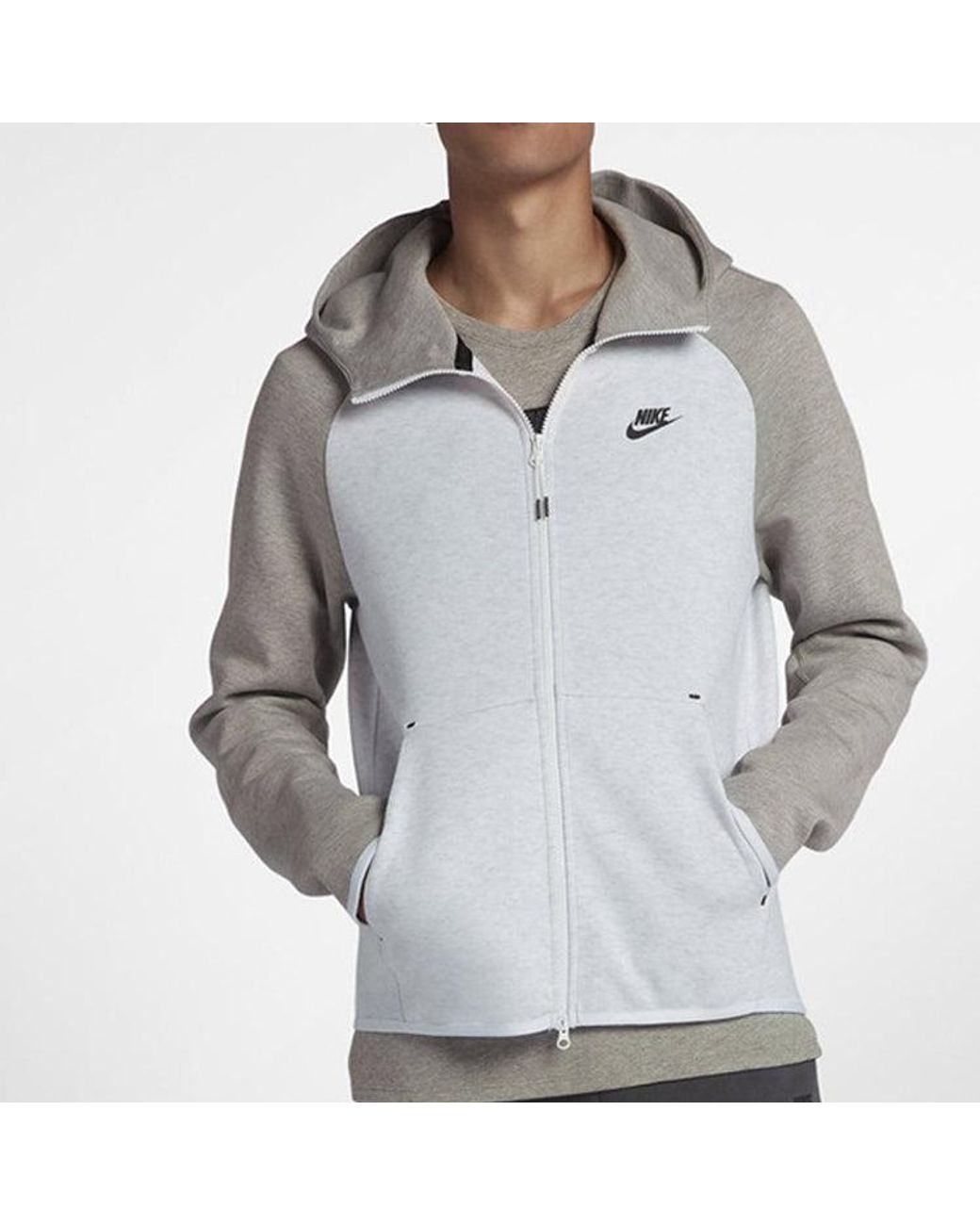 Nike Gray Athleisure Casual Sports Hooded Jacket for men