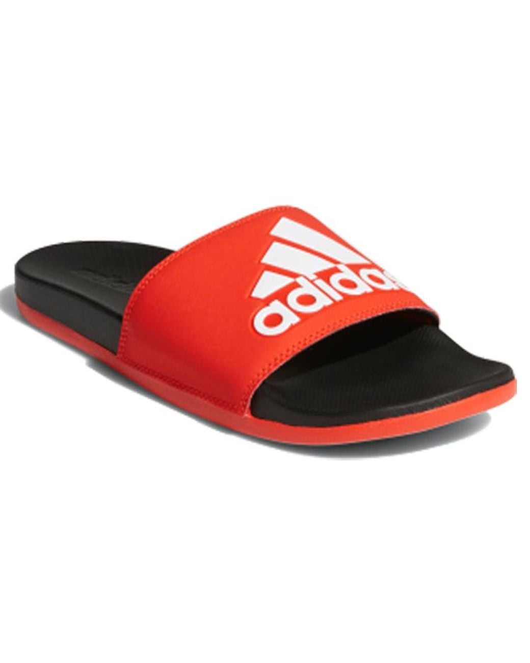 Adidas Red Adilette Comfort Slides 'Active' for men