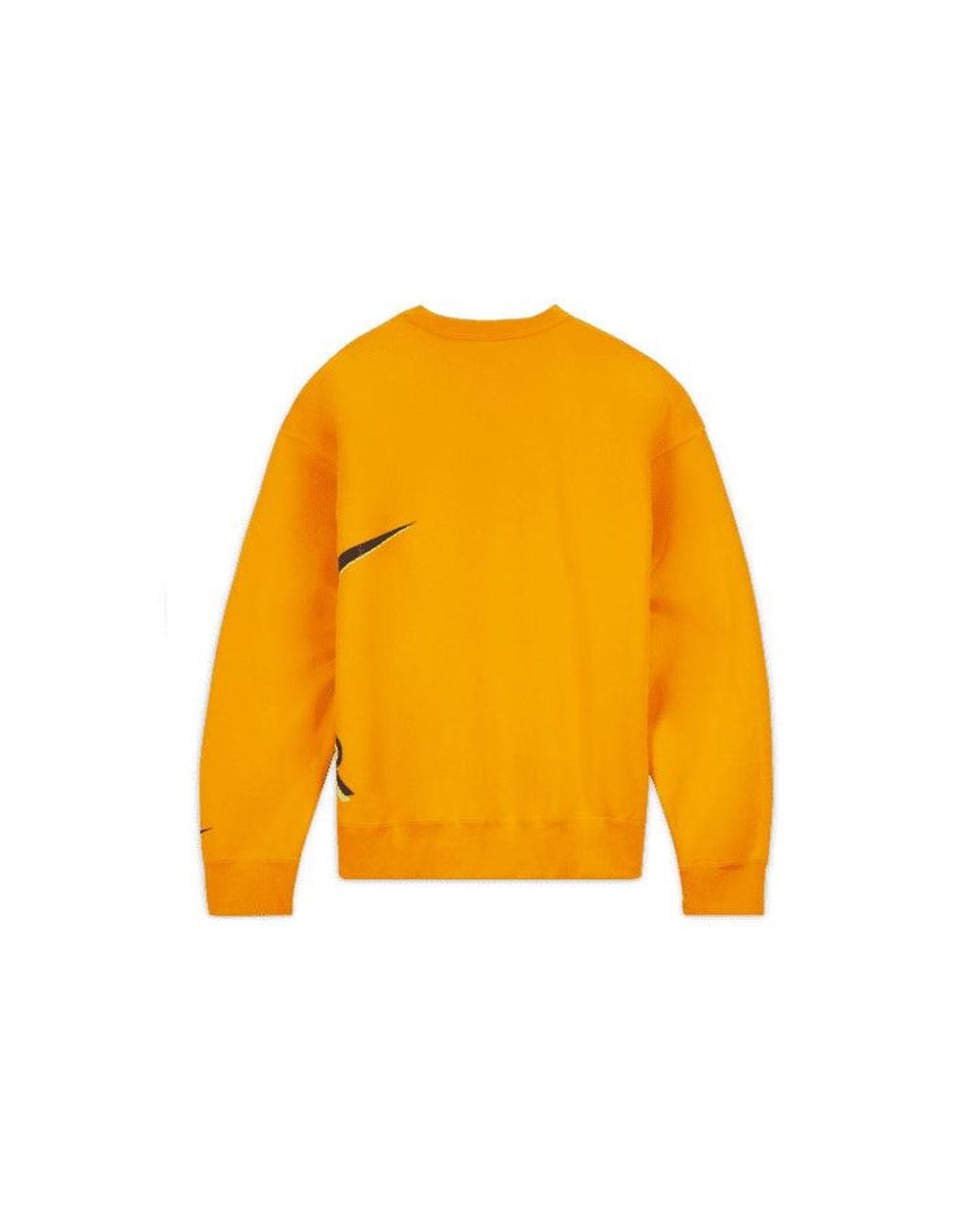 Nike Yellow Air X Kim Jones Crossover Logo Printing Fleece Round Neck Us Edition Couple Style for men