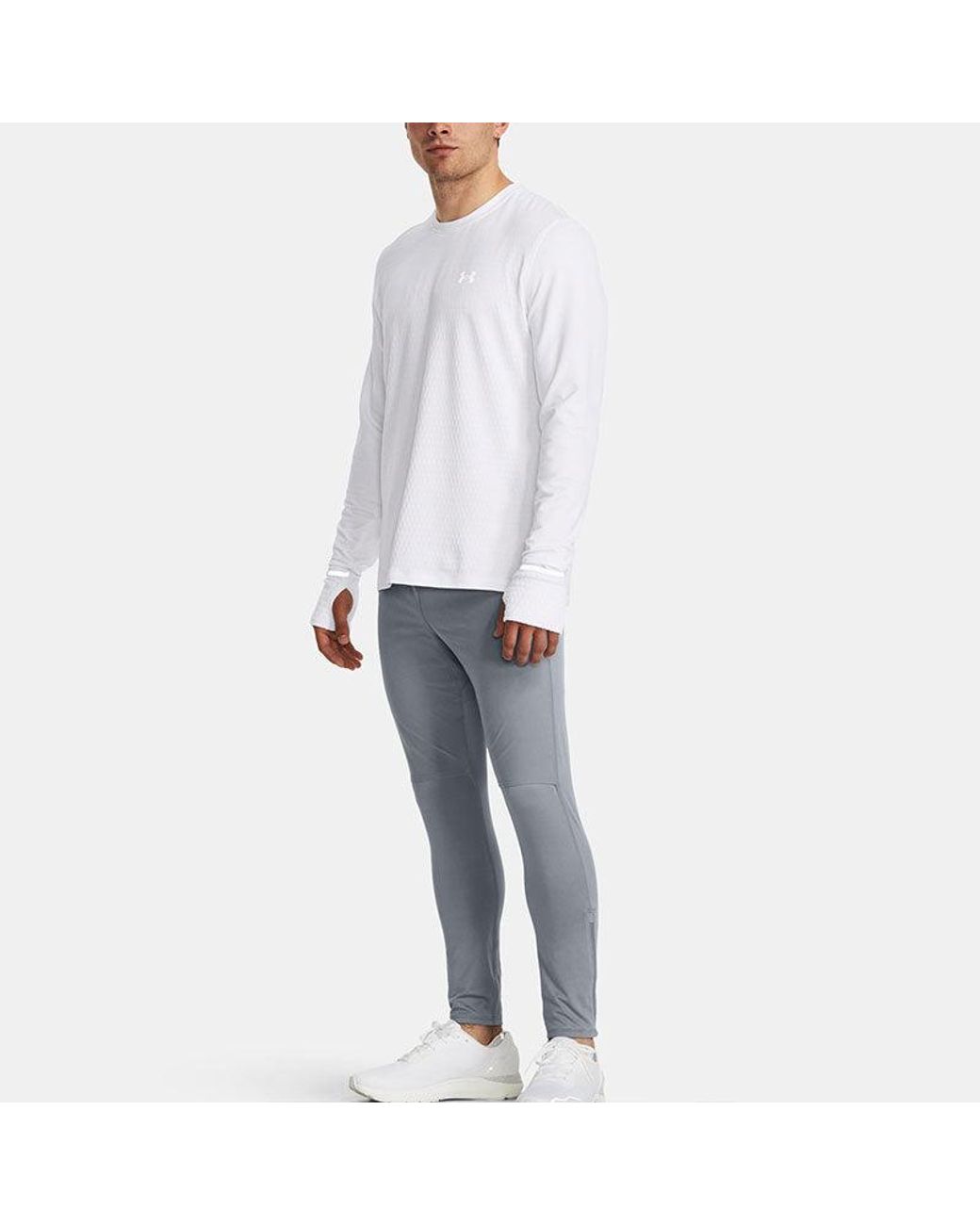 Under Armour White Qualifier Long Sleeve T-Shirt for men