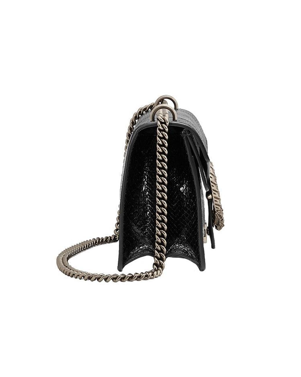 Gucci Black (Wmns) Dionysus Leather Single Shoulder Bag Medium