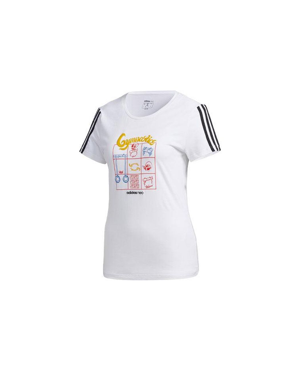 Adidas White (Wmns) Neo Pnda T-Shirts