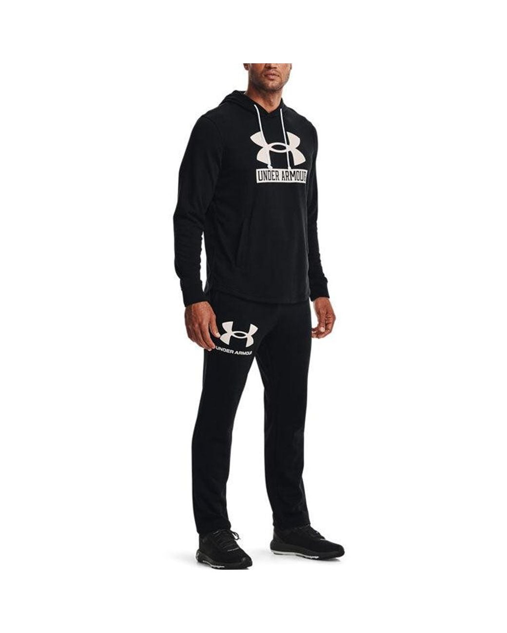 Under Armour Black Rival Terry Logo Hoodie for men