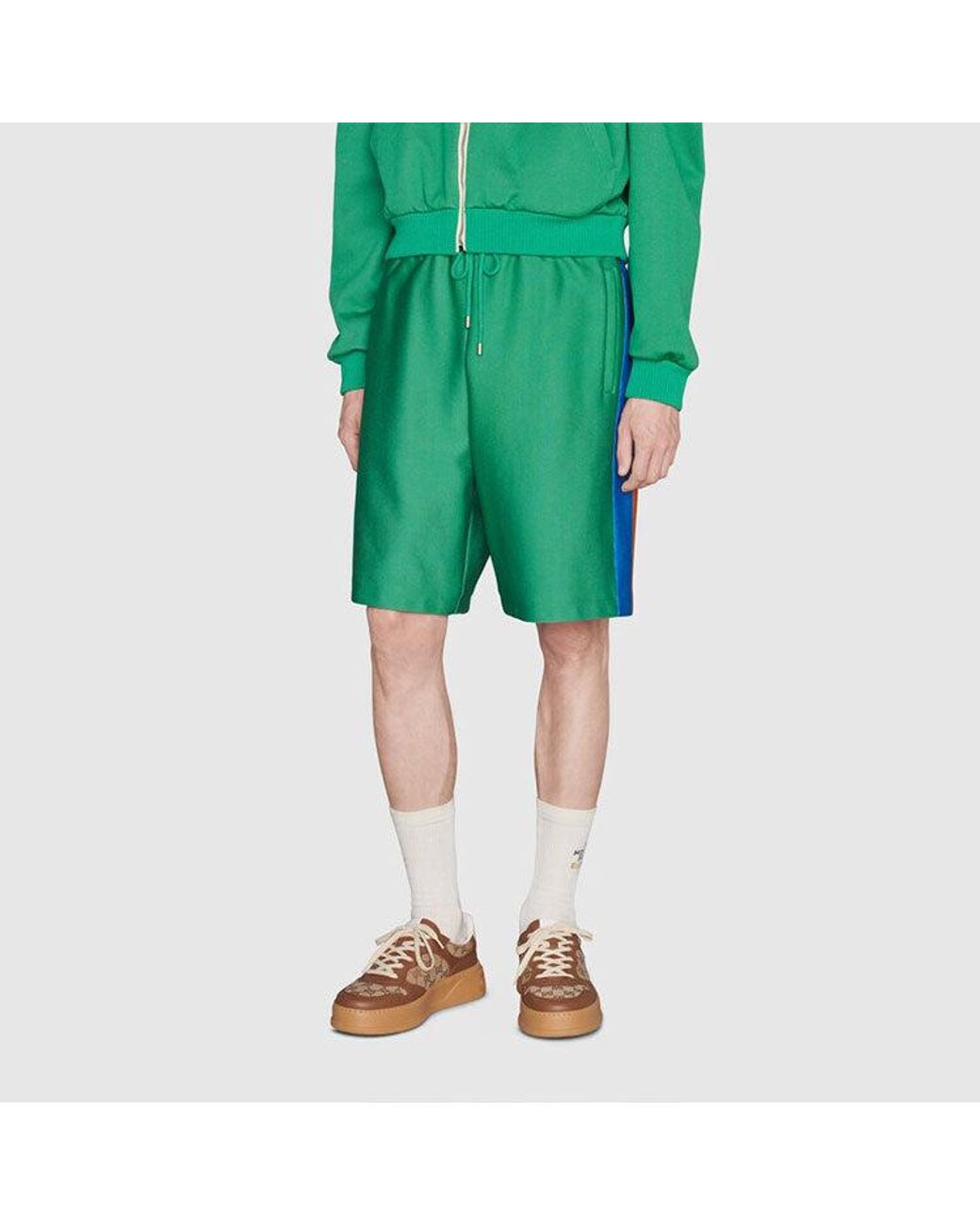 Gucci Green X The North Face Nylon Shorts for men