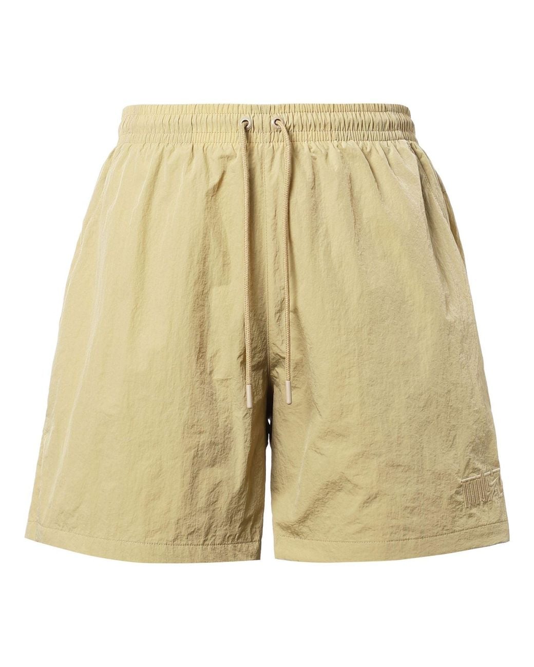 Nike Natural Nai-Ke Cha Nai-Ke Cha Series Solid Color Breathable Lacing Straight Shorts Apricot for men