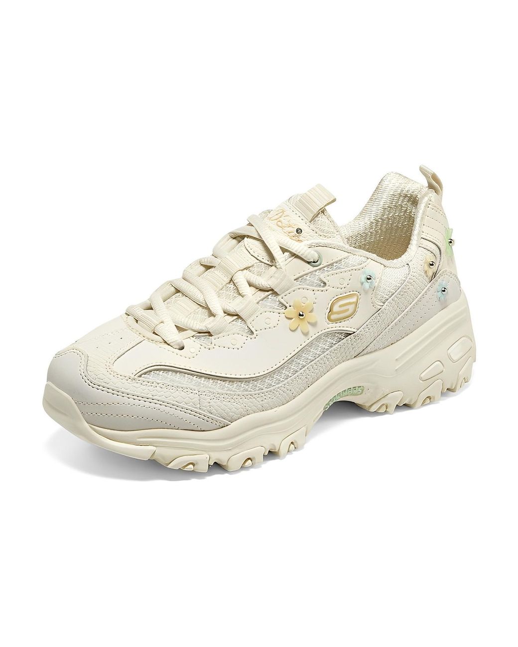 Skechers White (Wmns) D'Lites 1.0 'Cream'