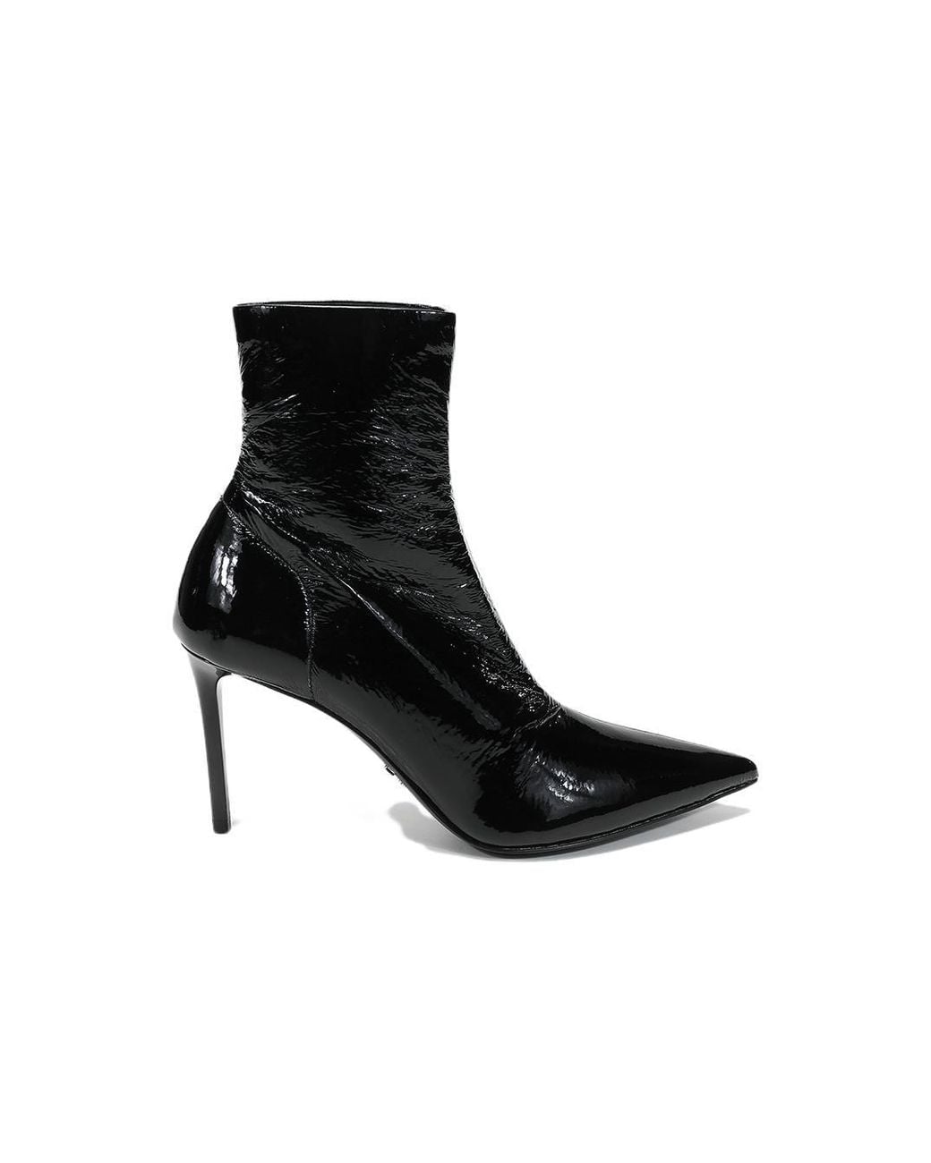Prada Black (Wmns) 90Mm Patent Leather Effect Ankle Boots