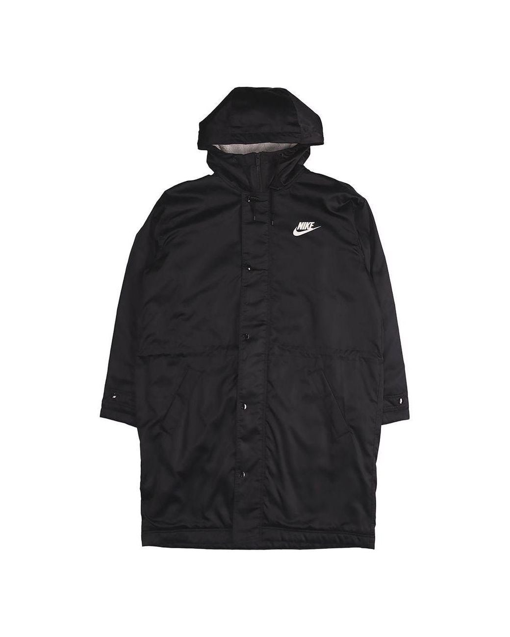 Nike Black Alphabet Logo Hooded Padded Jacket for men