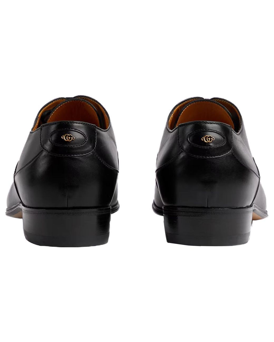 Gucci Black Lace-Up Shoe With Double G Leather' for men