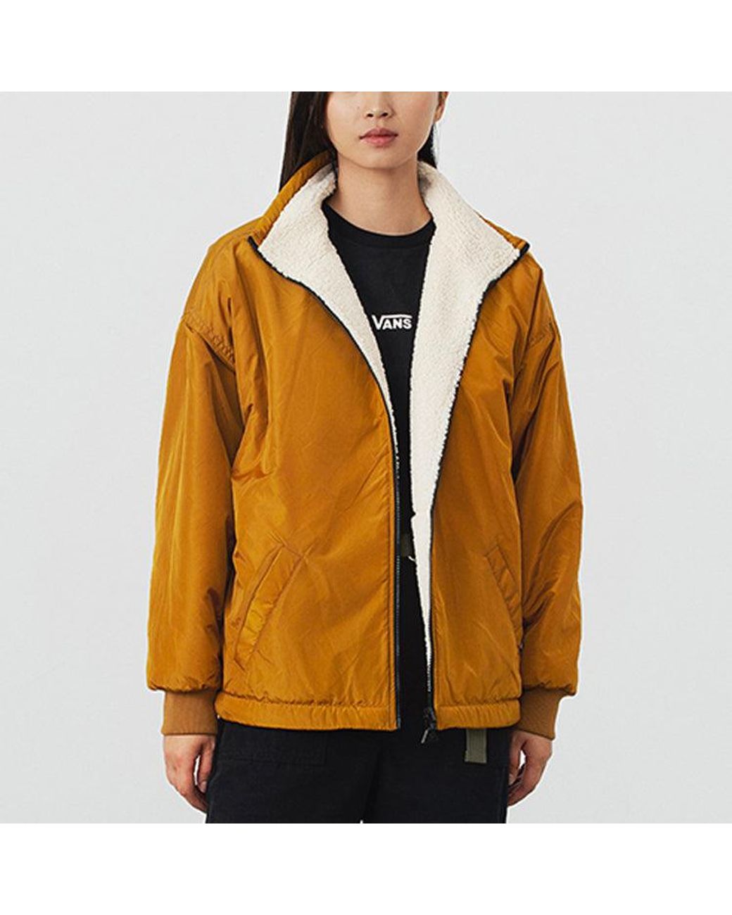 Vans Natural Faux Sherpa Jacket Reversible Coat for men