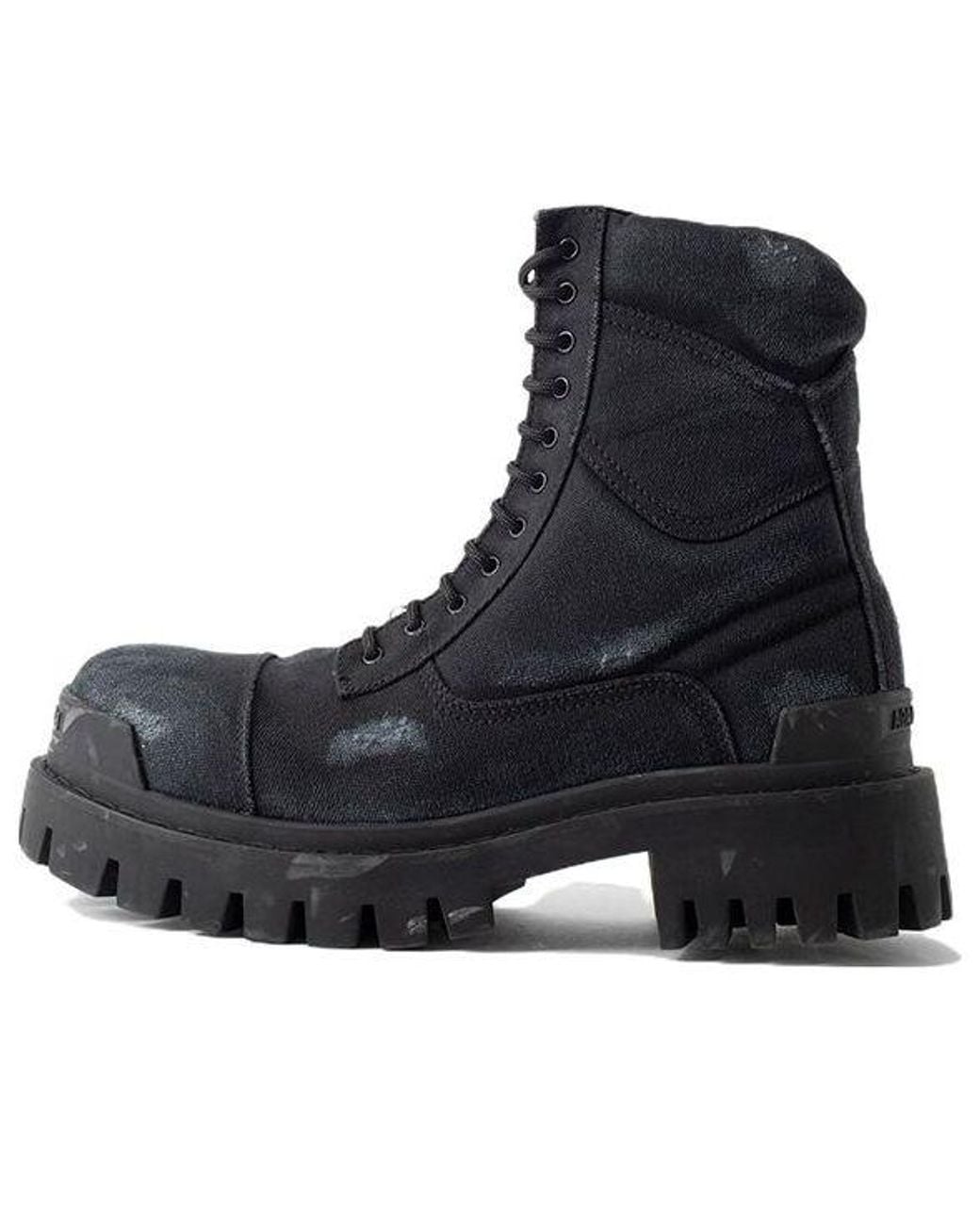 Balenciaga Black (Wmns) Combat Strike 20Mm Boots 'Washed Cotton'