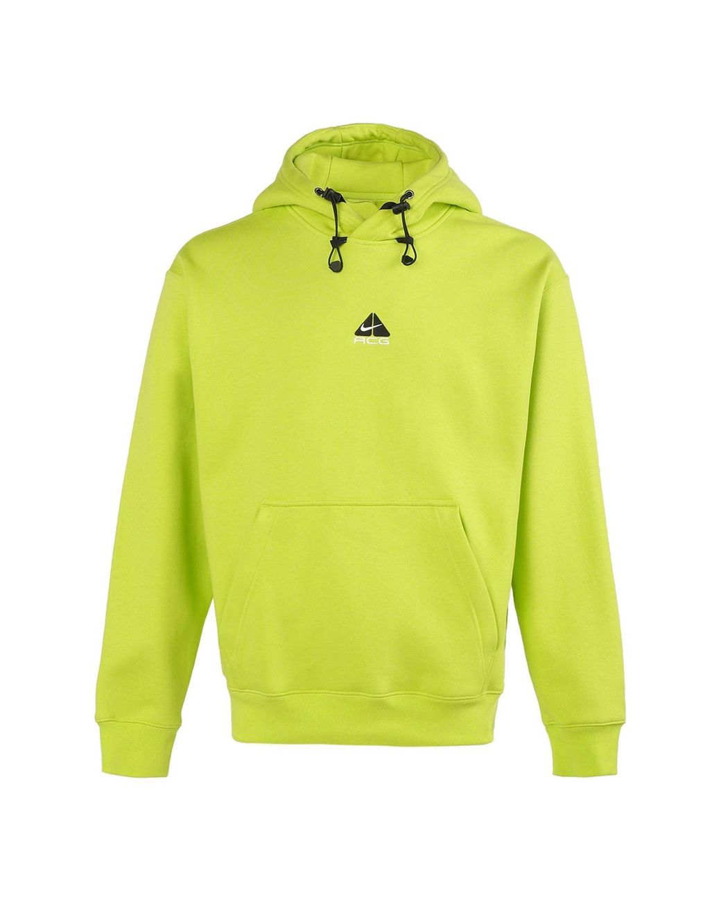 Nike Green Acg Therma-Fit Solid Color Logo Embroidered Hooded Long Sleeves Fluorescent for men