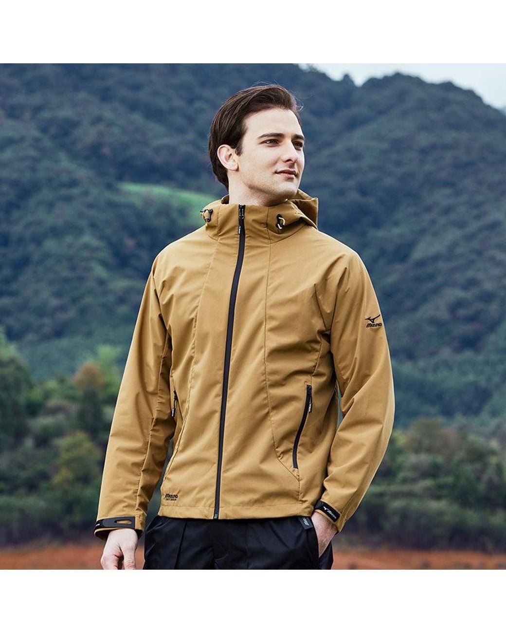 Mizuno Green Outdoor Windbreaker Jacket for men