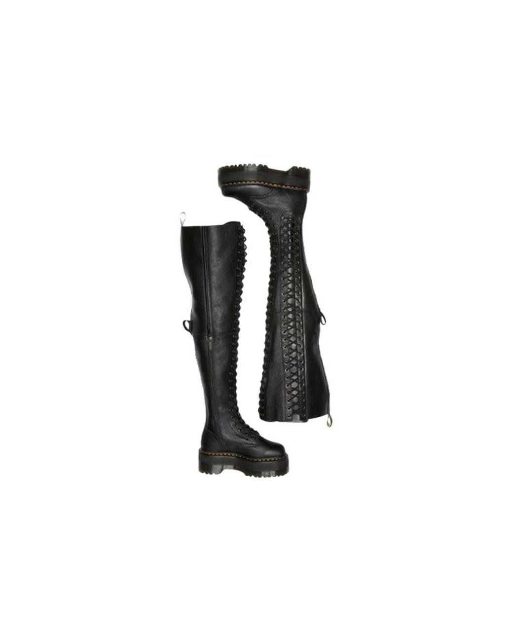 Dr. Martens Black (Wmns) Azreya Max Leather 26-Eye Platform Boots