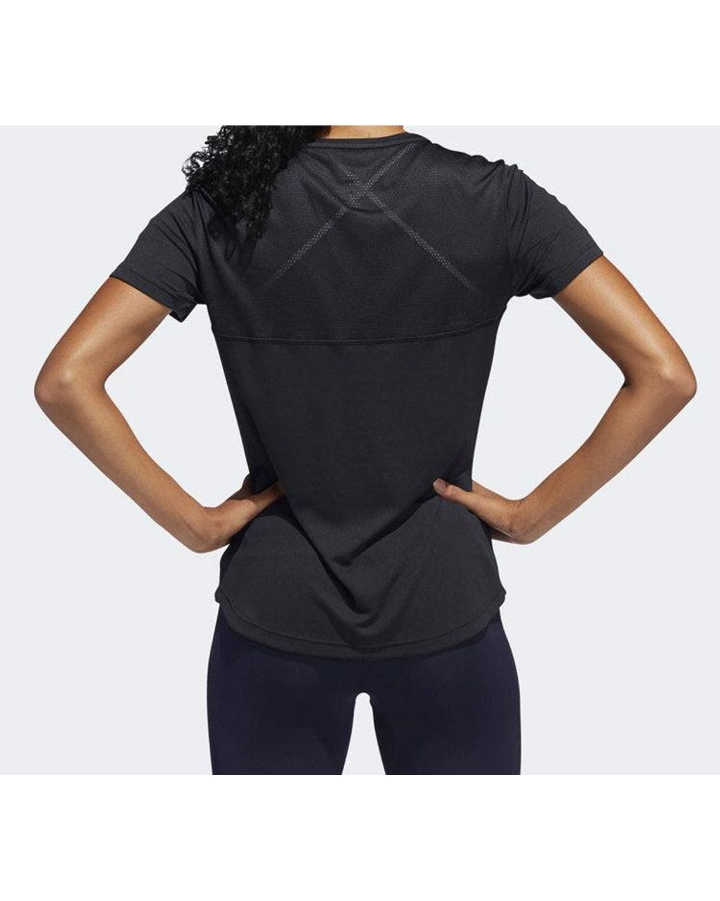 Adidas Black (Wmns) Own The Run Tee Running Short-Sleeve Tee