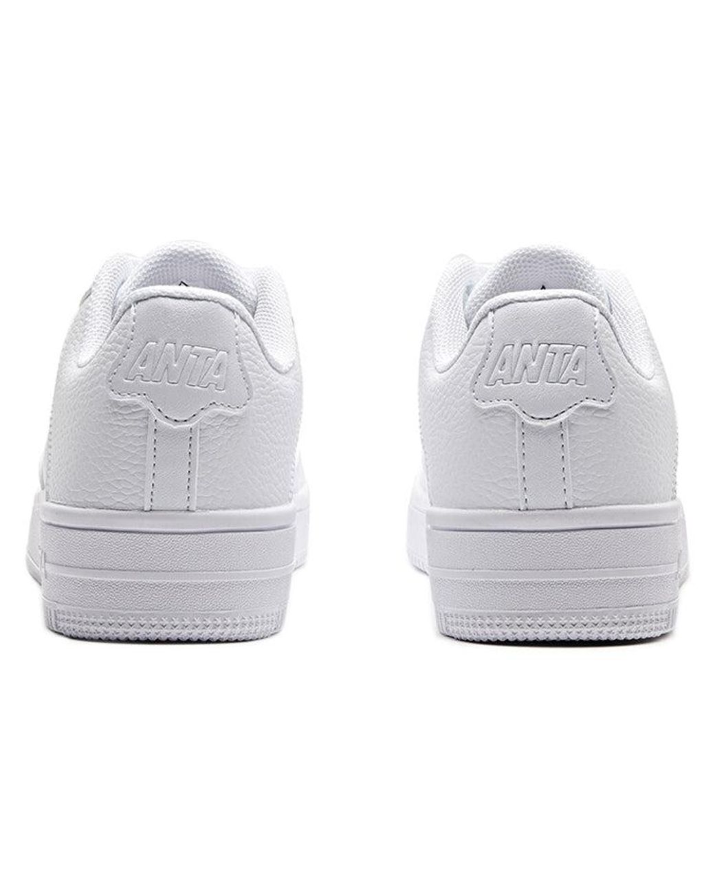 Anta White Skateboarding Series Sneakers 'Triple' for men