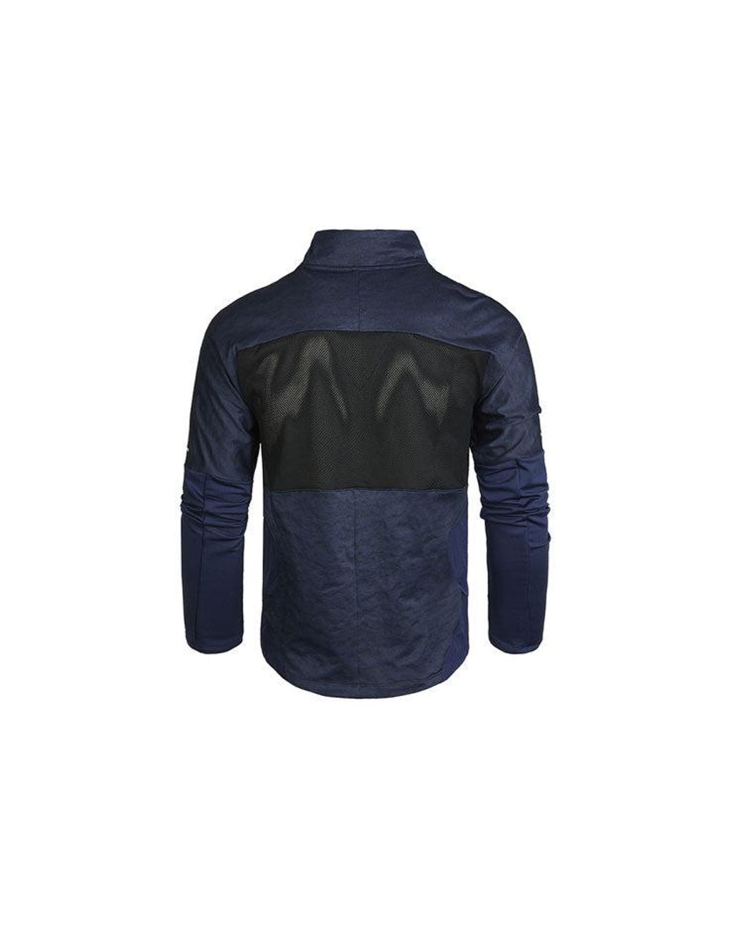 Nike Blue Element Wild Run Sports Stand Collar Printed Running Long Sleeve for men