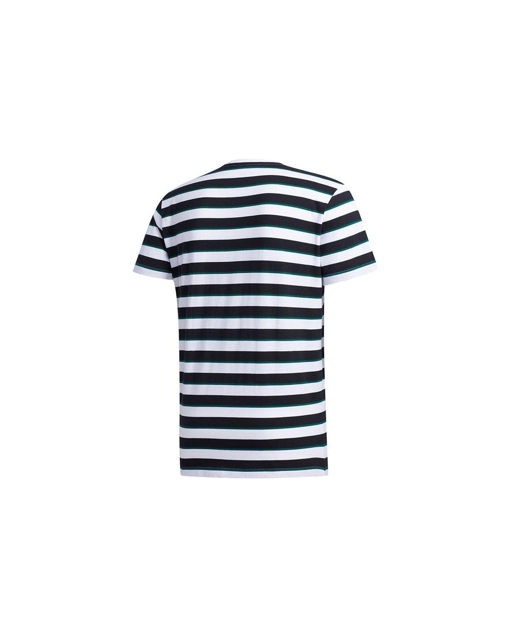 Adidas Blue Neo M Esntl Lg S T3 Logo Printing Stripe Sports Short Sleeve for men