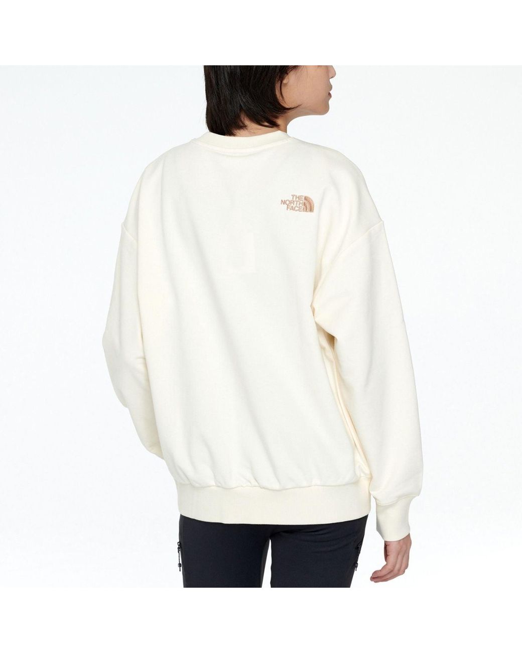 The North Face White Patch Crewneck Sweater for men