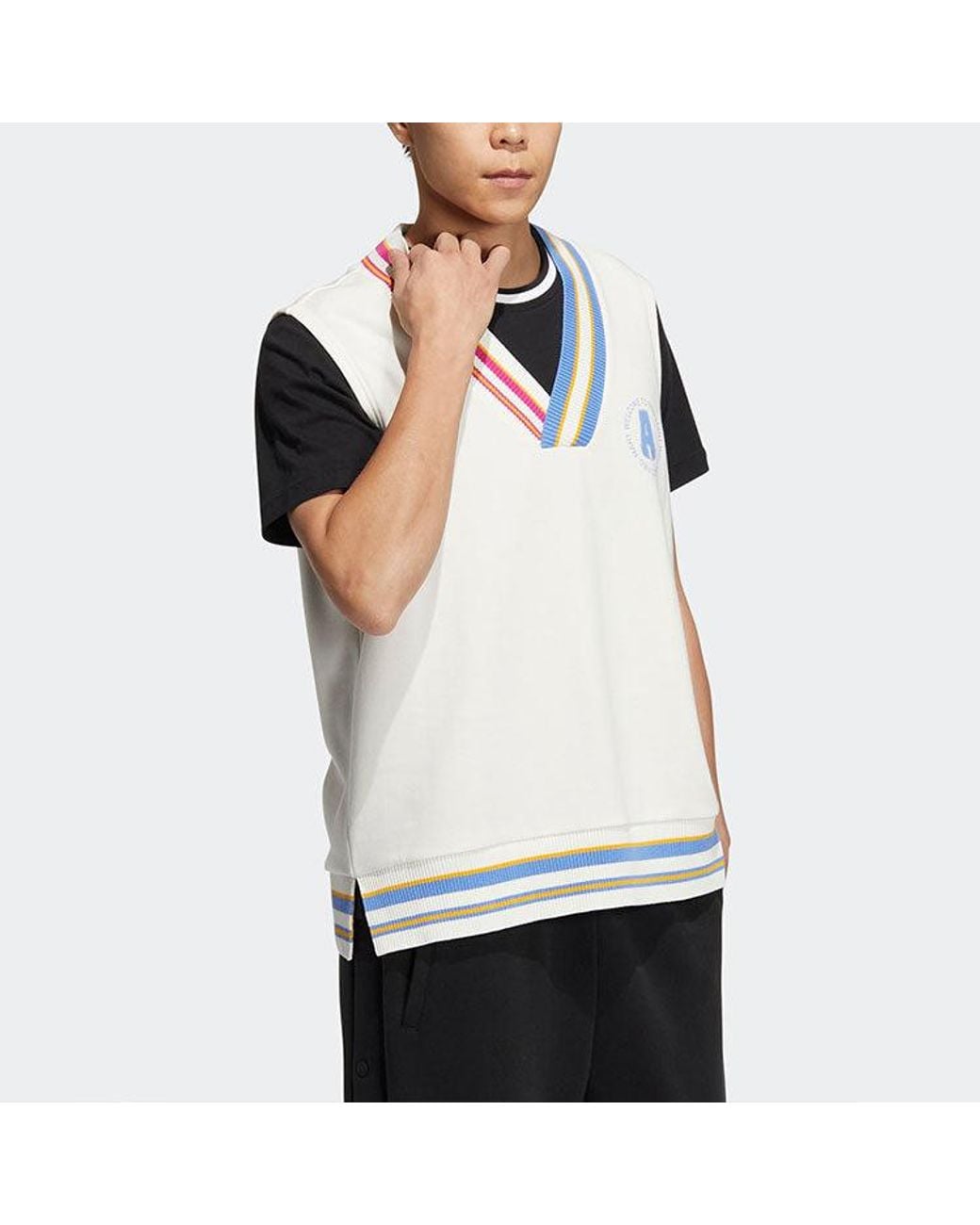 Adidas White Vbe Vests for men
