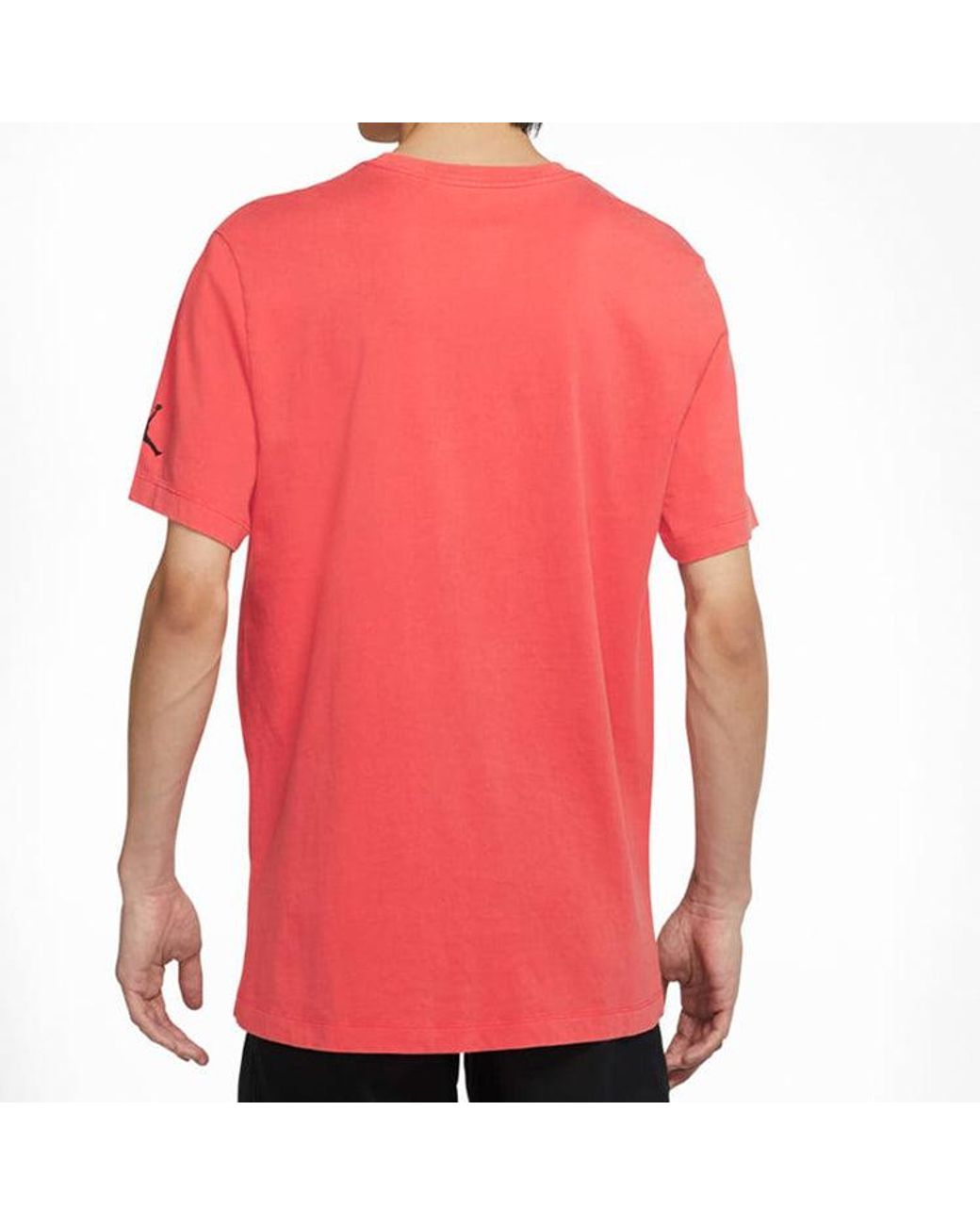 Nike Pink Gradient Multi-Color Alphabet Washed Round Neck Short Sleeve for men