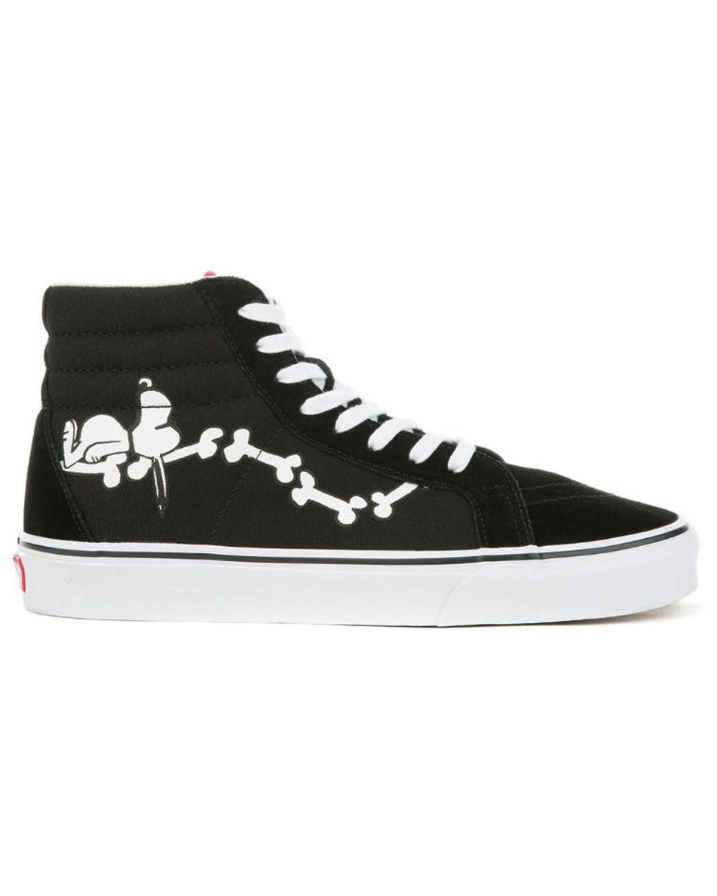 Vans Black Peanuts X Sk8-Hi Reissue 'Snoopy Bones' for men