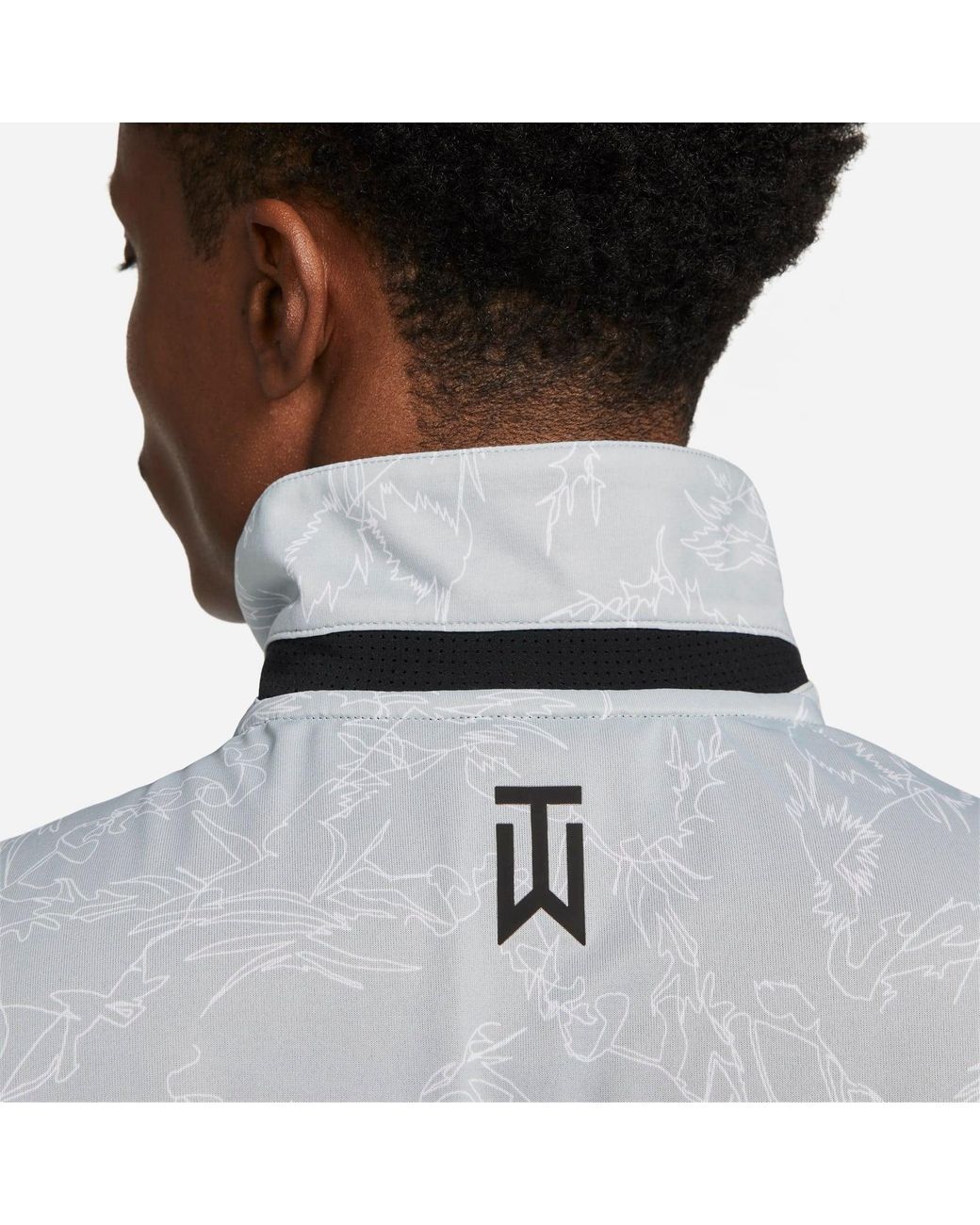 Nike Blue Tiger Woods Dri-Fit Adv Contour Print Polo Shirt for men