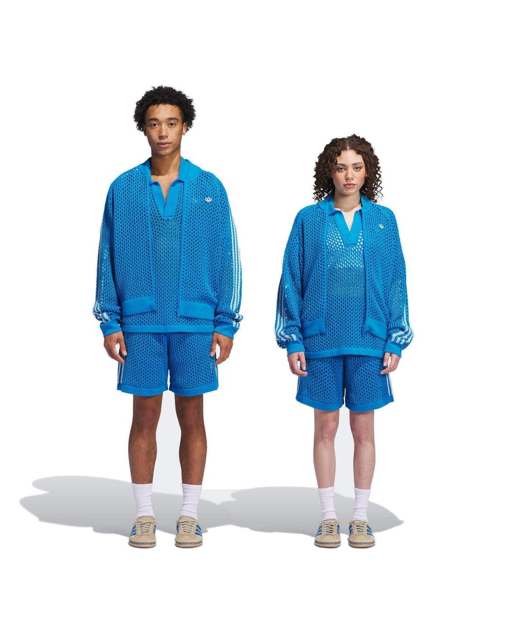 Adidas Blue X Clot Fw24 Crochet Track Jacket Asia Sizing 'Bright' for men