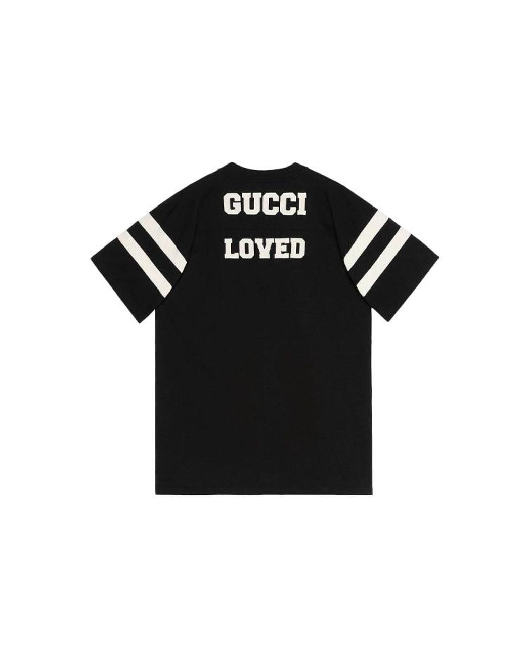 Gucci Black Ss21 1921 Series Alphabet Printing Casual Short Sleeve for men