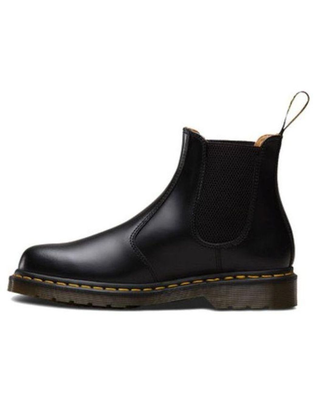 Dr. Martens Black Dr.Martens 2976 Stitch Smooth Leather Chelsea Boots for men