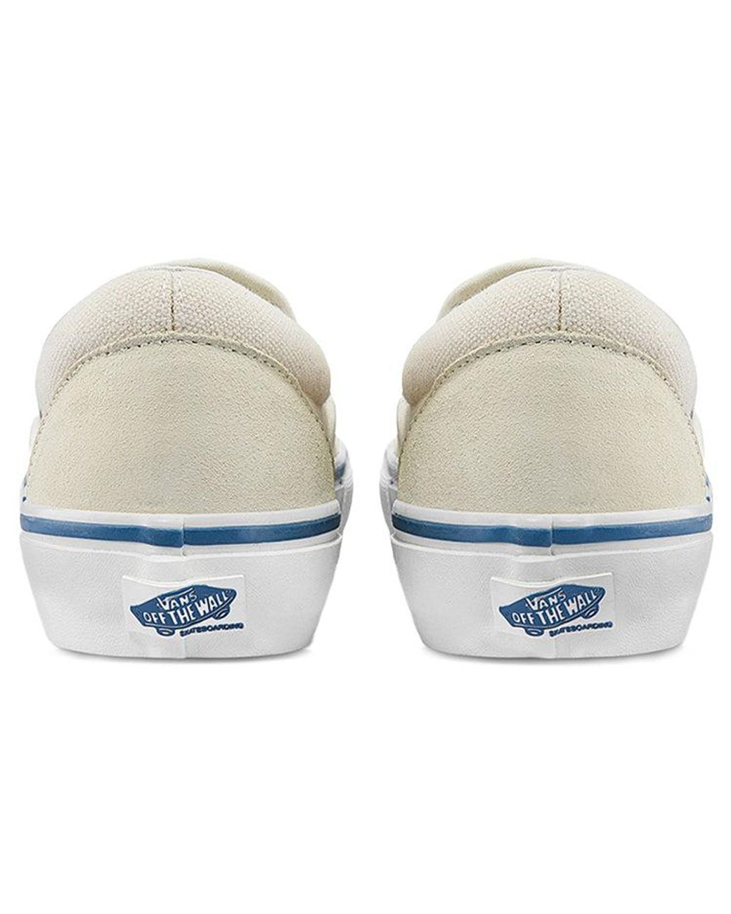 Vans White Slip-On Casual Low Tops Skateboarding Shoes for men