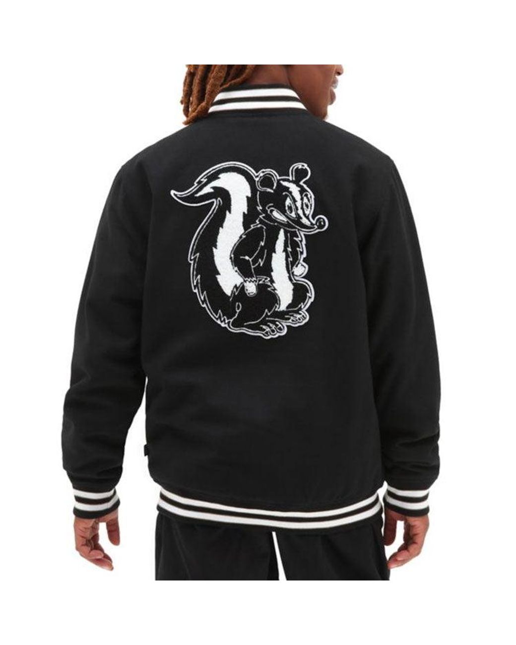 Vans Black Checkerboard Research Varsity Jacket for men