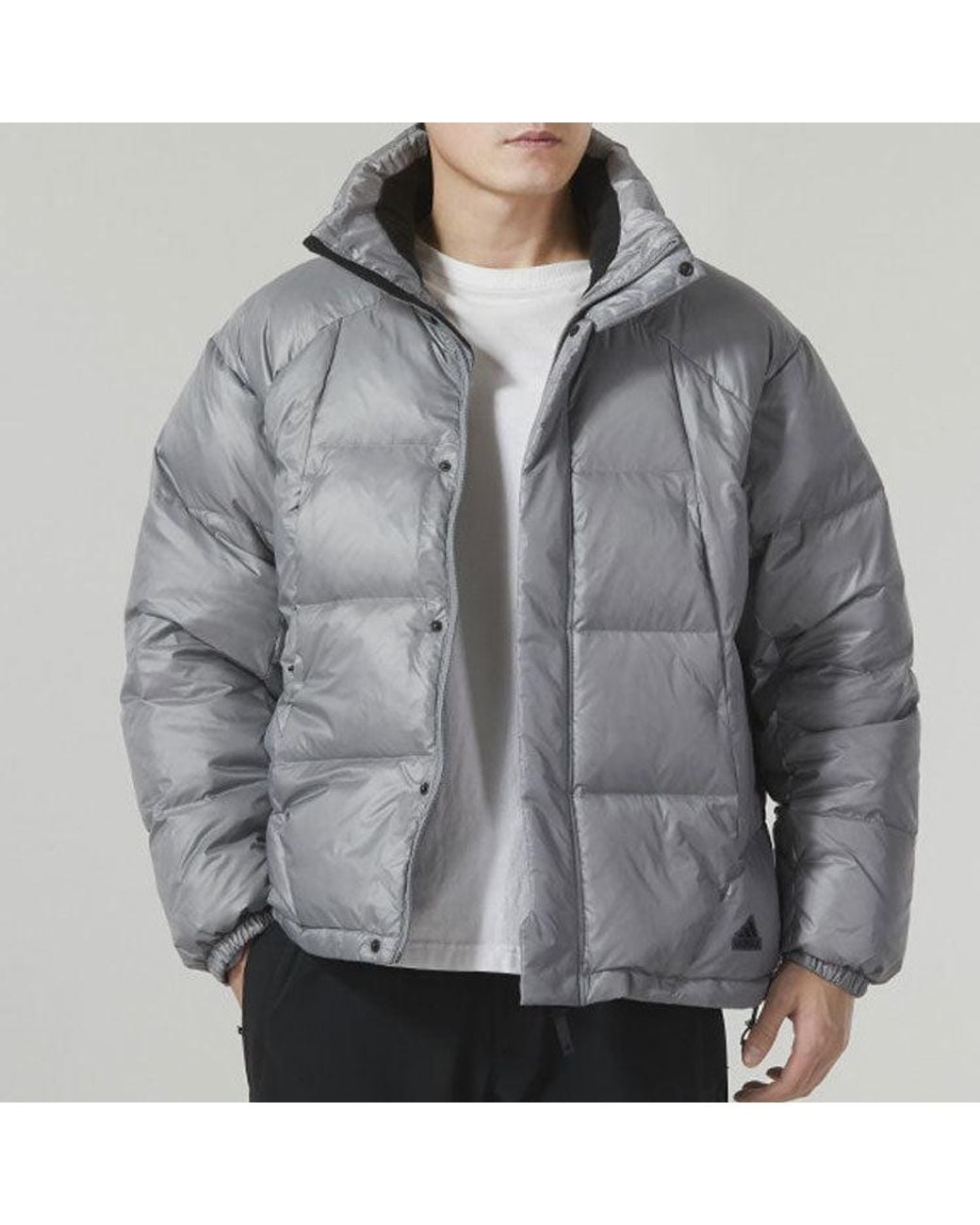Adidas Gray Puff Down Jacket for men