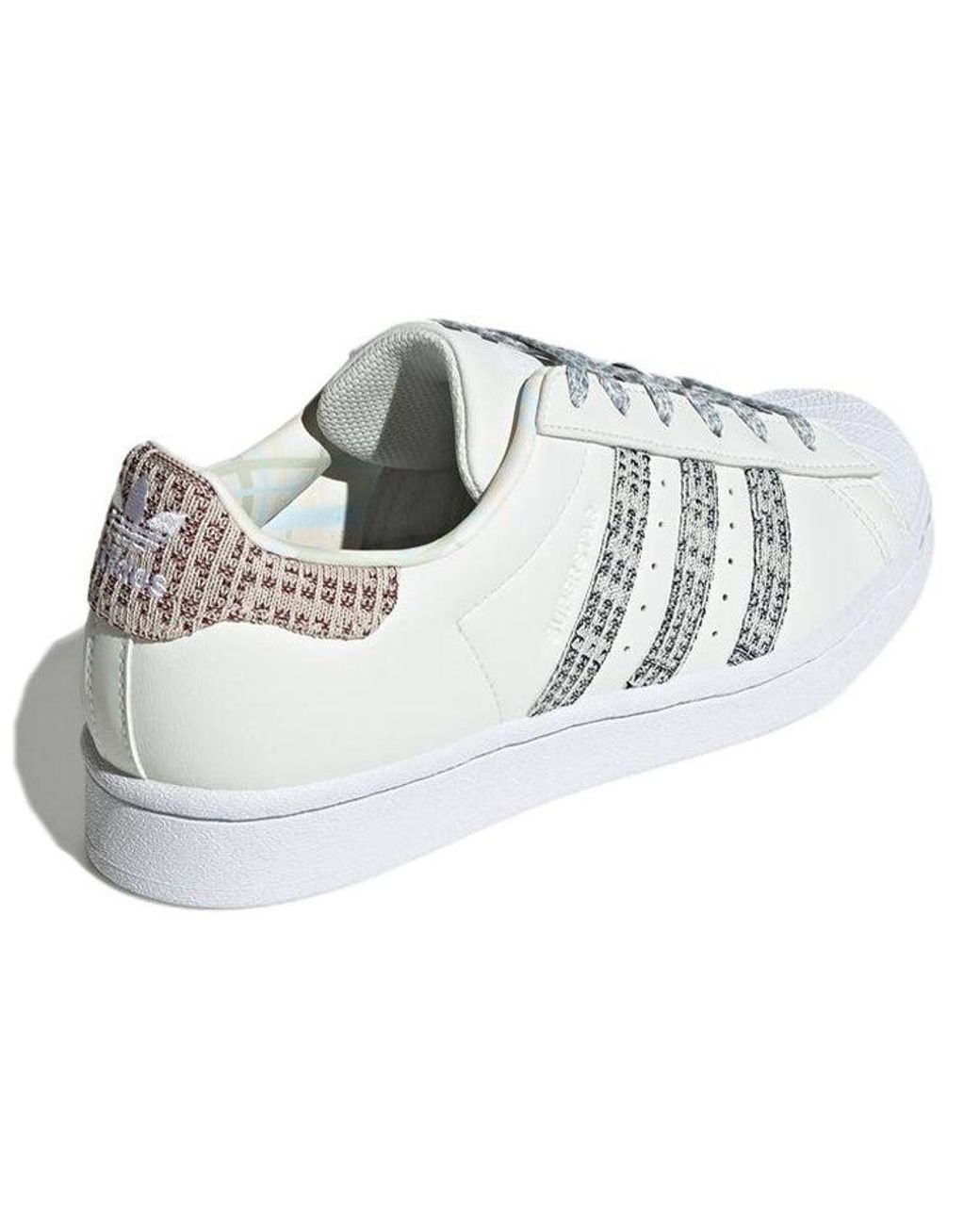 Adidas White (Wmns) Superstar Shoes 'Plaid'
