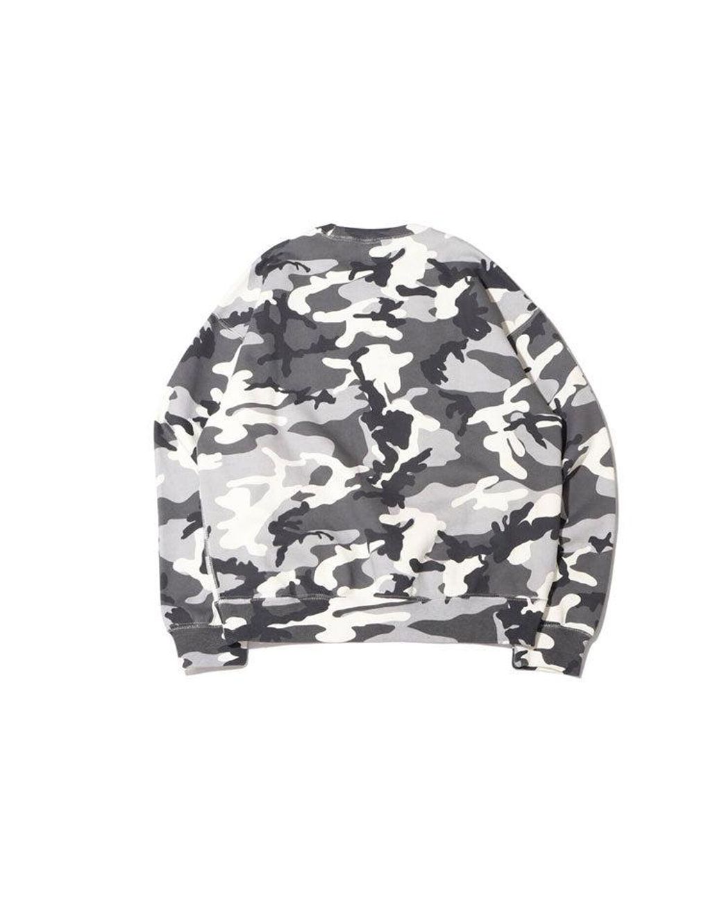 Nike Gray Solo Swoosh Camouflage Fleece Round Neck Pullover for men