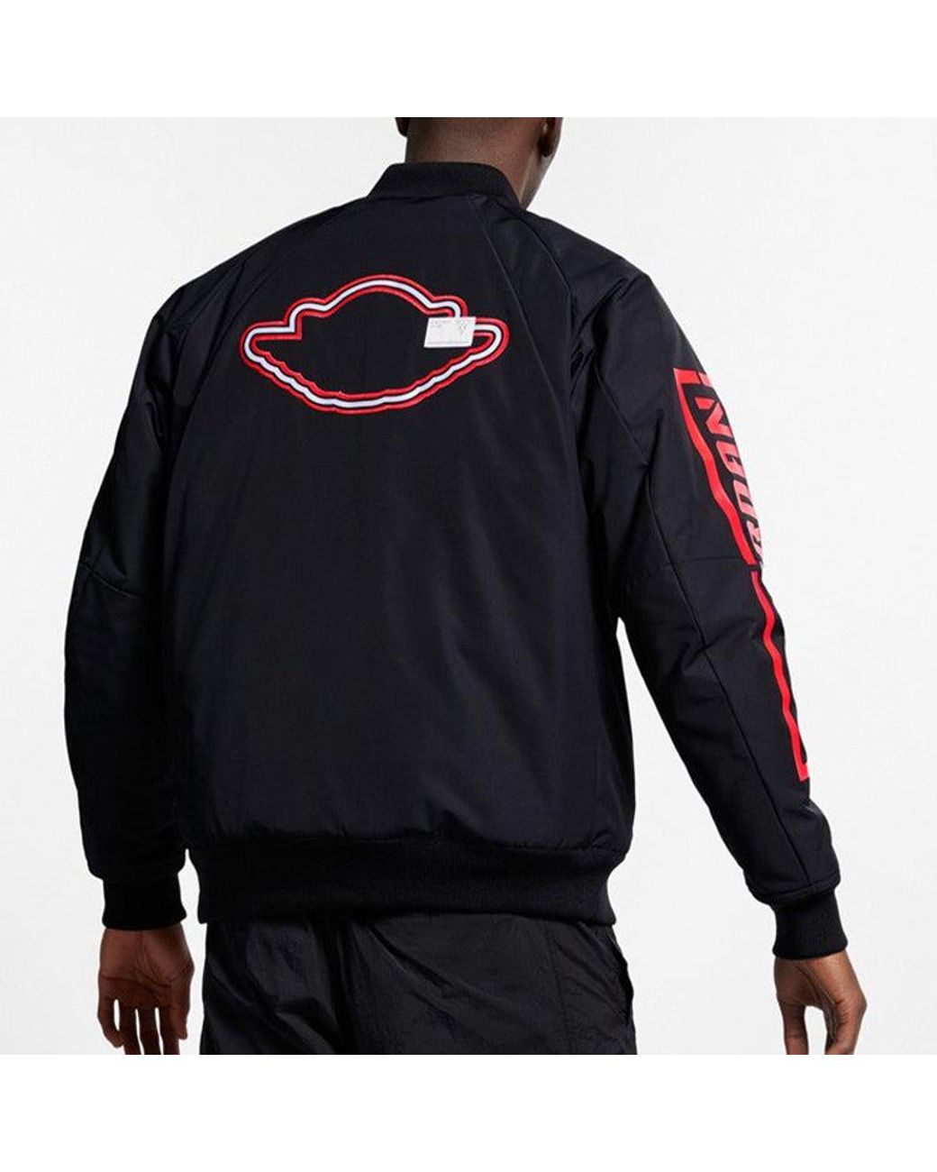 Nike Blue Stand Collar Long Sleeve Bomber Jacket for men
