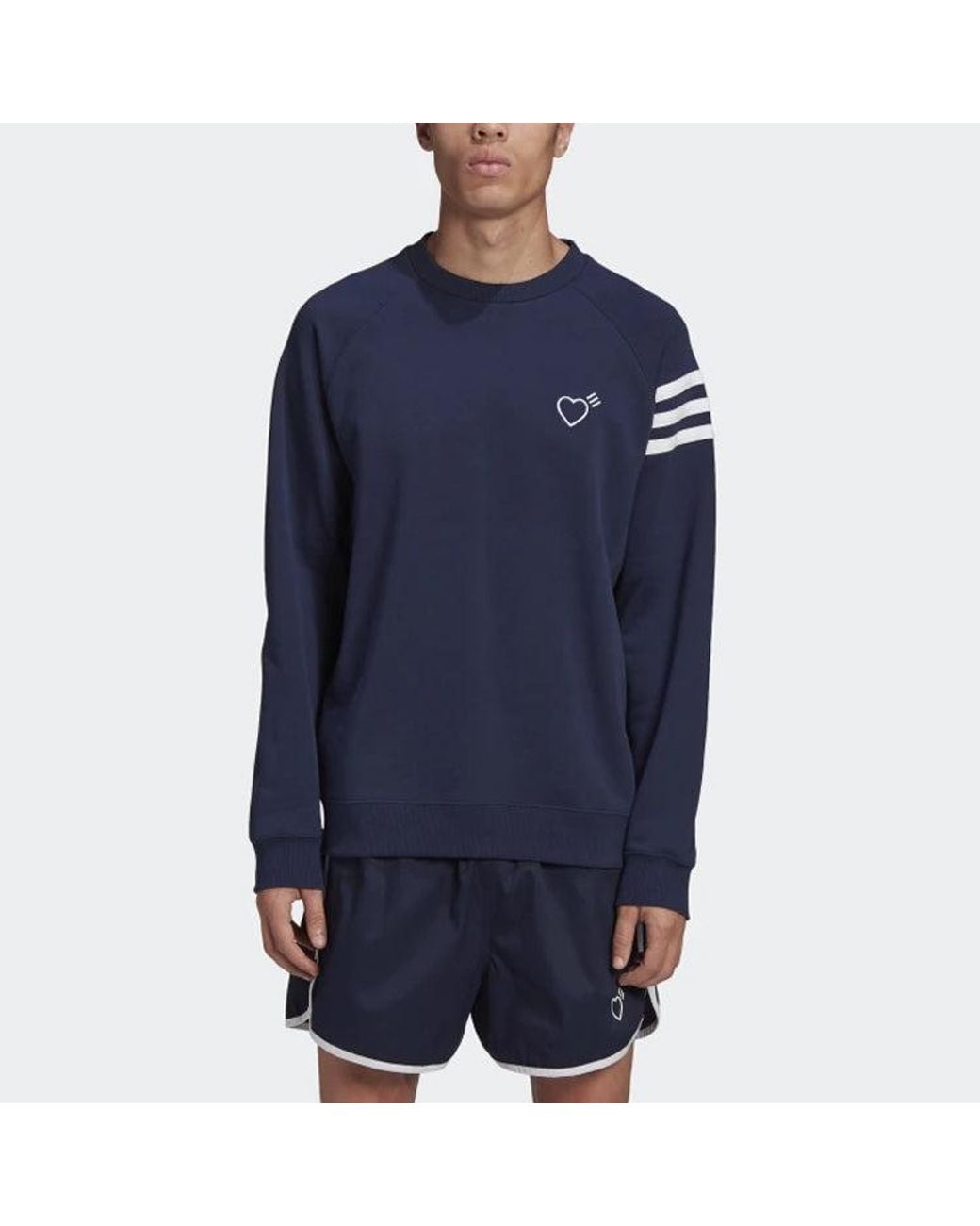 Adidas Blue Originals X Human Made Sweatshirt for men