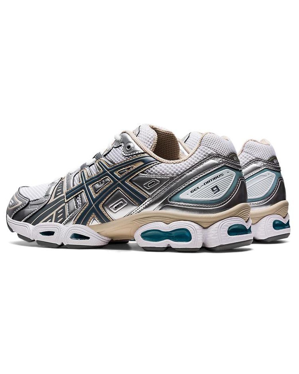 Asics Blue Gel-Nimbus 9 Steel' for men