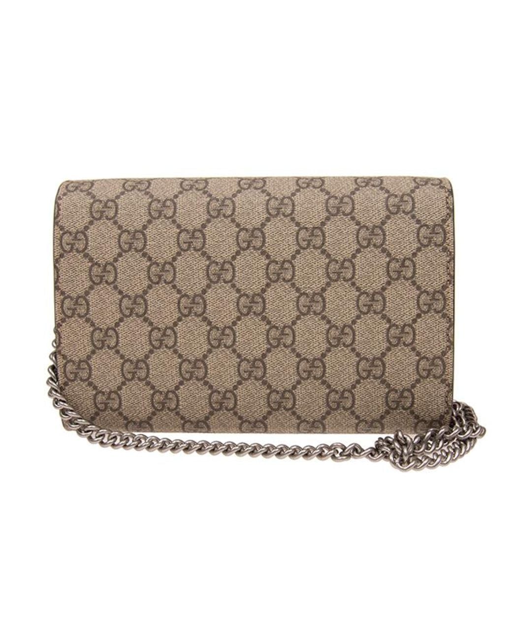 Gucci Metallic (Wmns) Dionysus Tiger Head Logo Canvas Chain Shoulder Messenger Bag Mini Classic