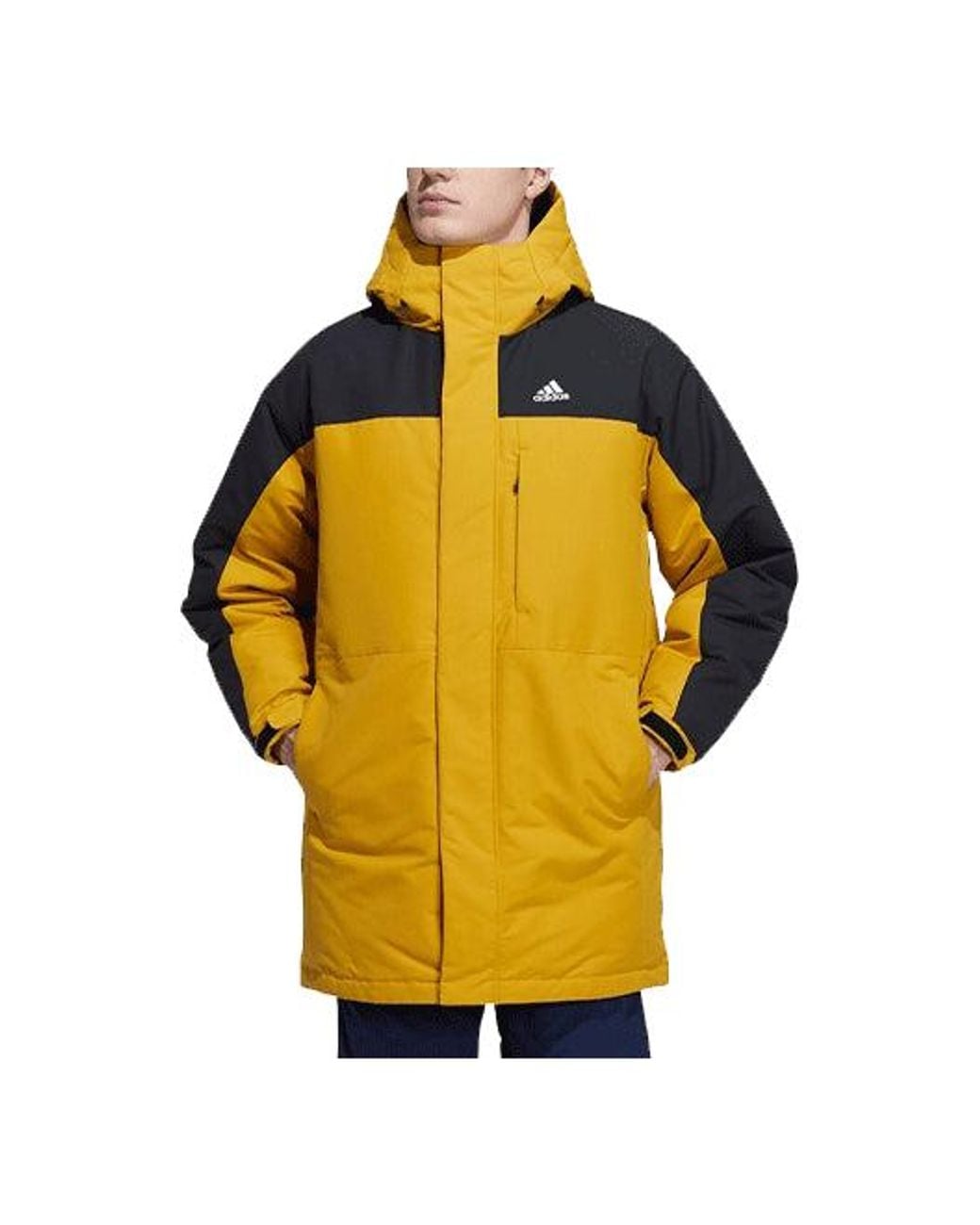Adidas Yellow Outdoor Stay Warm Down Jacket Couple Style Color