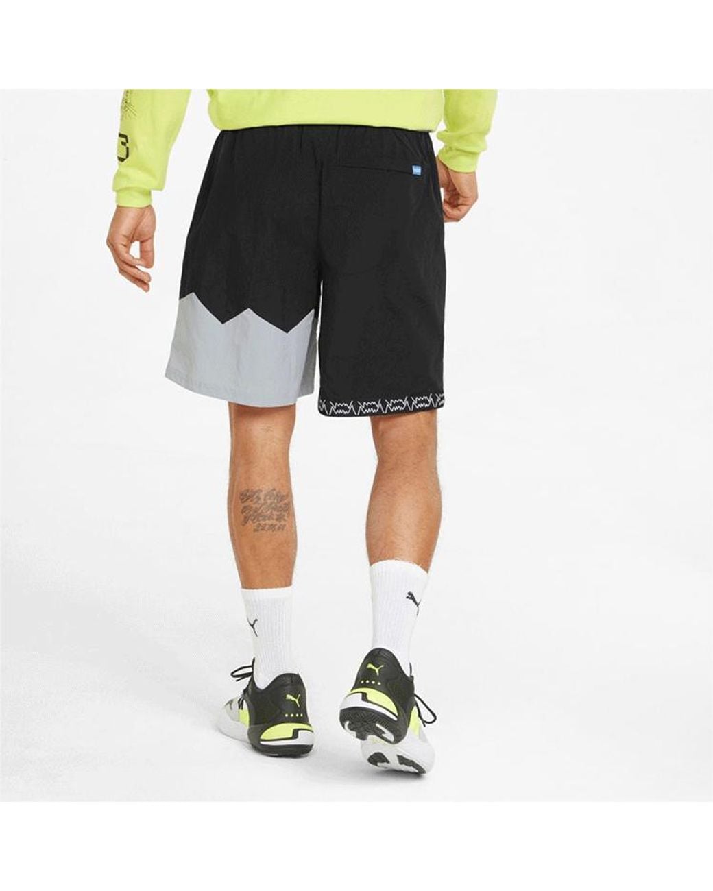 PUMA Black Jaws Woven Basketball Shorts for men