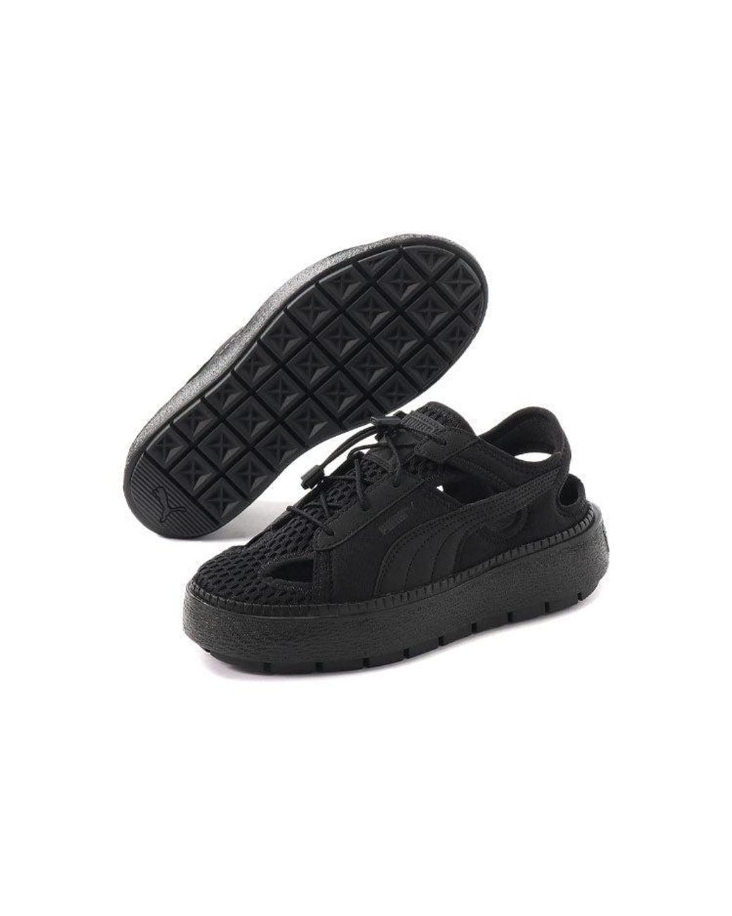 PUMA Black (Wmns) Basket Platform Trace Light Mule