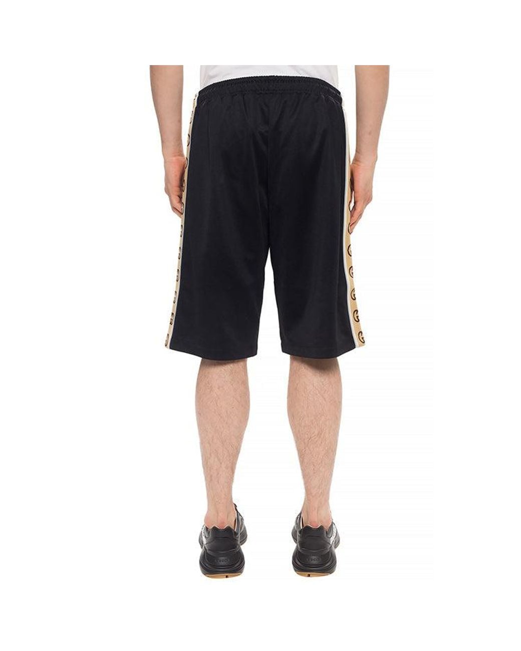 Gucci Black Ss20 Technical Jersey Shorts G-Knitted Drawstring Shorts For for men