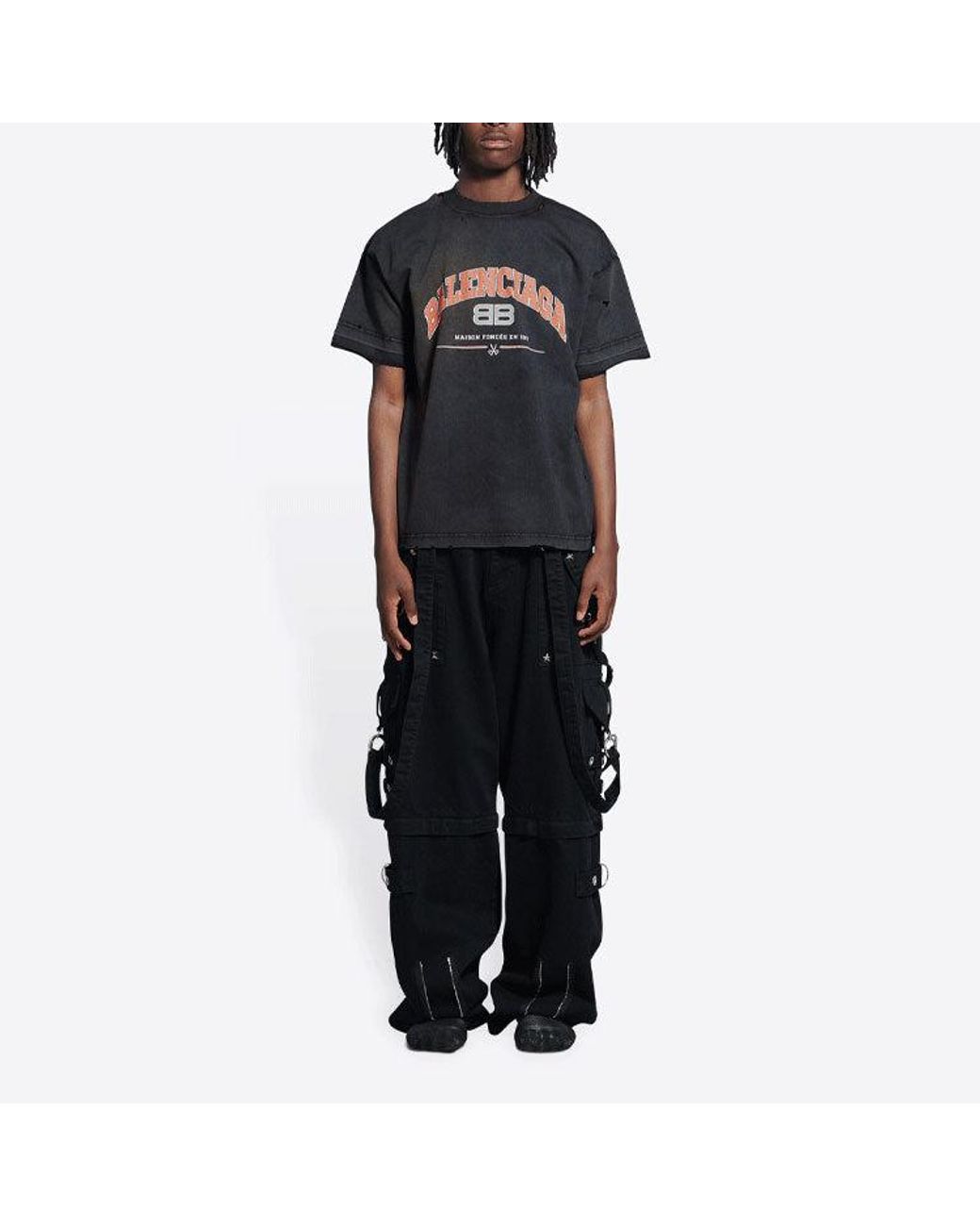 Balenciaga Blue Maison T-Shirt Medium Fit for men