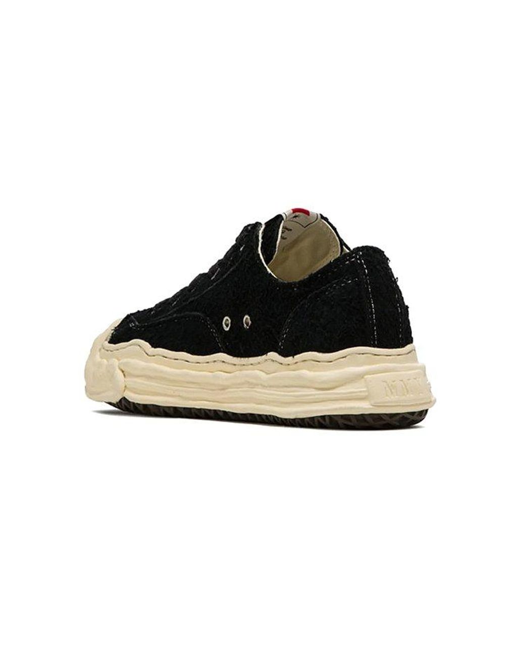 Maison Mihara Yasuhiro Black Hank Low Original Sole Broken Suede for men